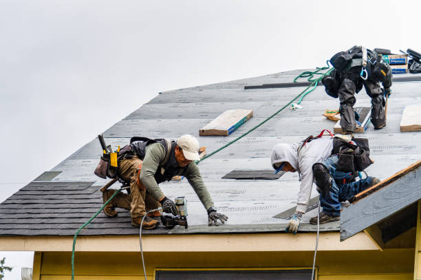 Professional Gutter Installation technician working in Cameron, OH